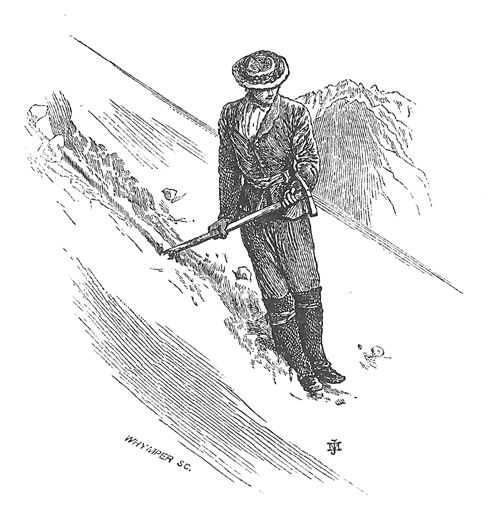 Rutschpartie im Stehen – eine der schnellsten Möglichkeiten, einen Berg hinabzusteigen. Der Abstieg nach Courmayeur wurde heute ausserplanmäßig beschleunigt. Rutschpartie im Stehen – eine der schnellsten Möglichkeiten, einen Berg hinabzusteigen. Der Abstieg nach Courmayeur wurde heute ausserplanmäßig beschleunigt.